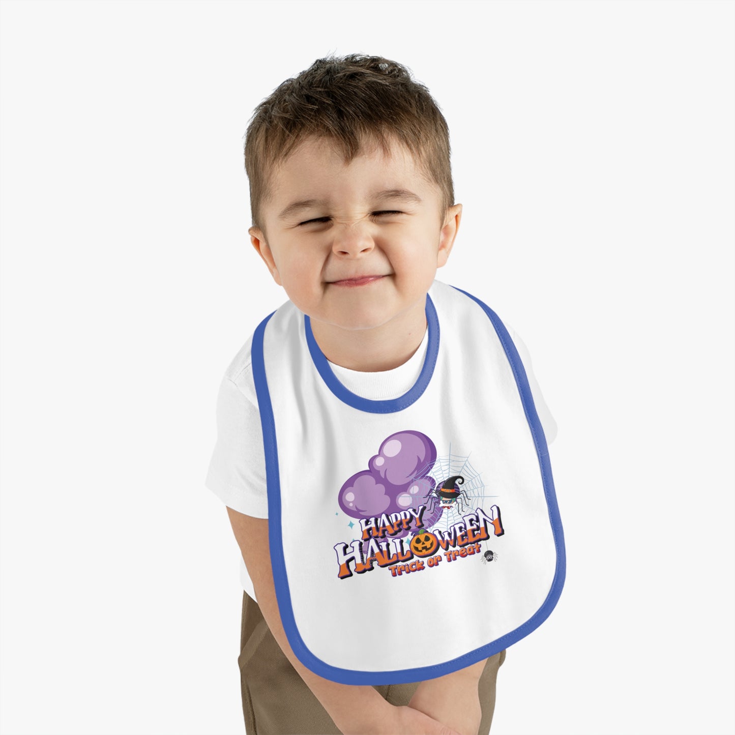 Baby Bib - Happy holloween - spider kiddo