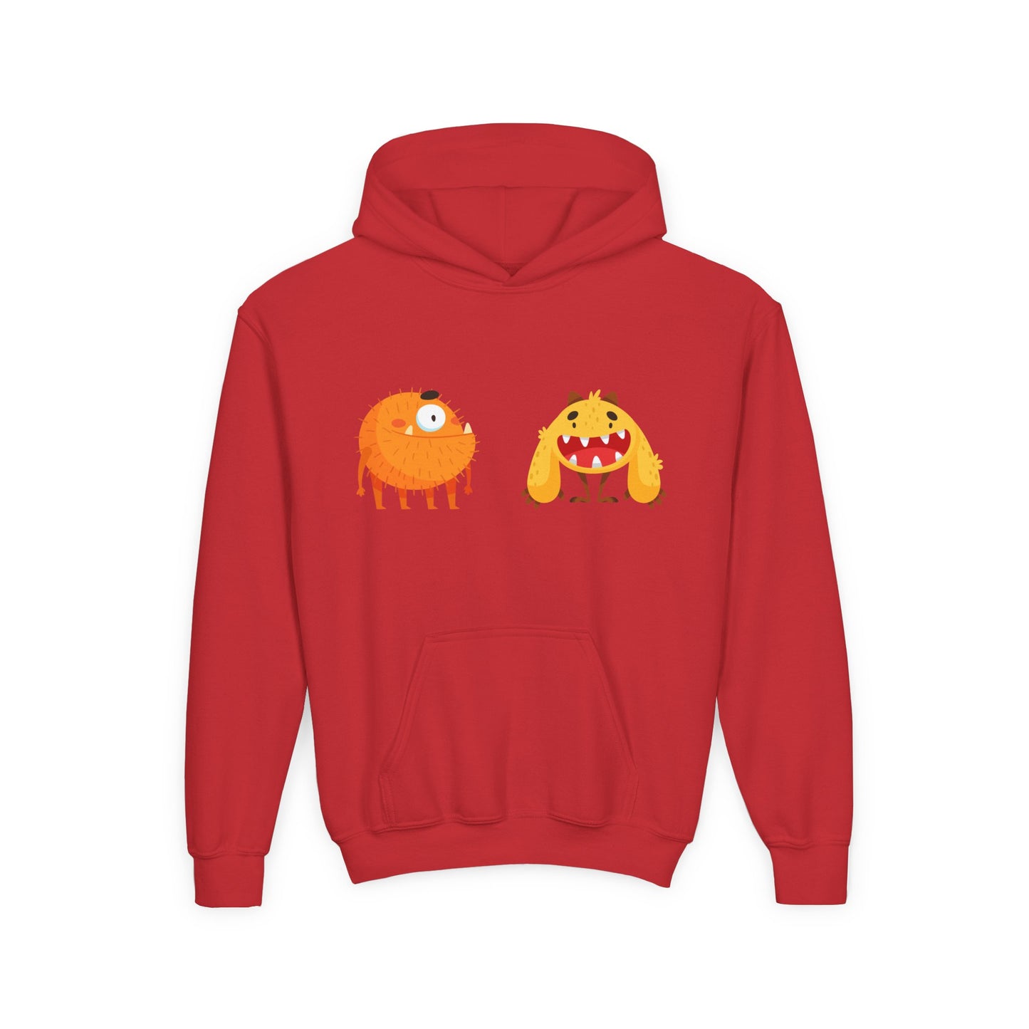 Youth Heavy Blend Hooded Sweatshirt - Toothy monsters.png