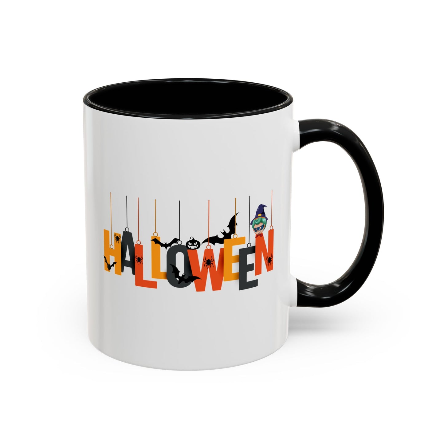 Accent Coffee Mug - Holloween hanging letters