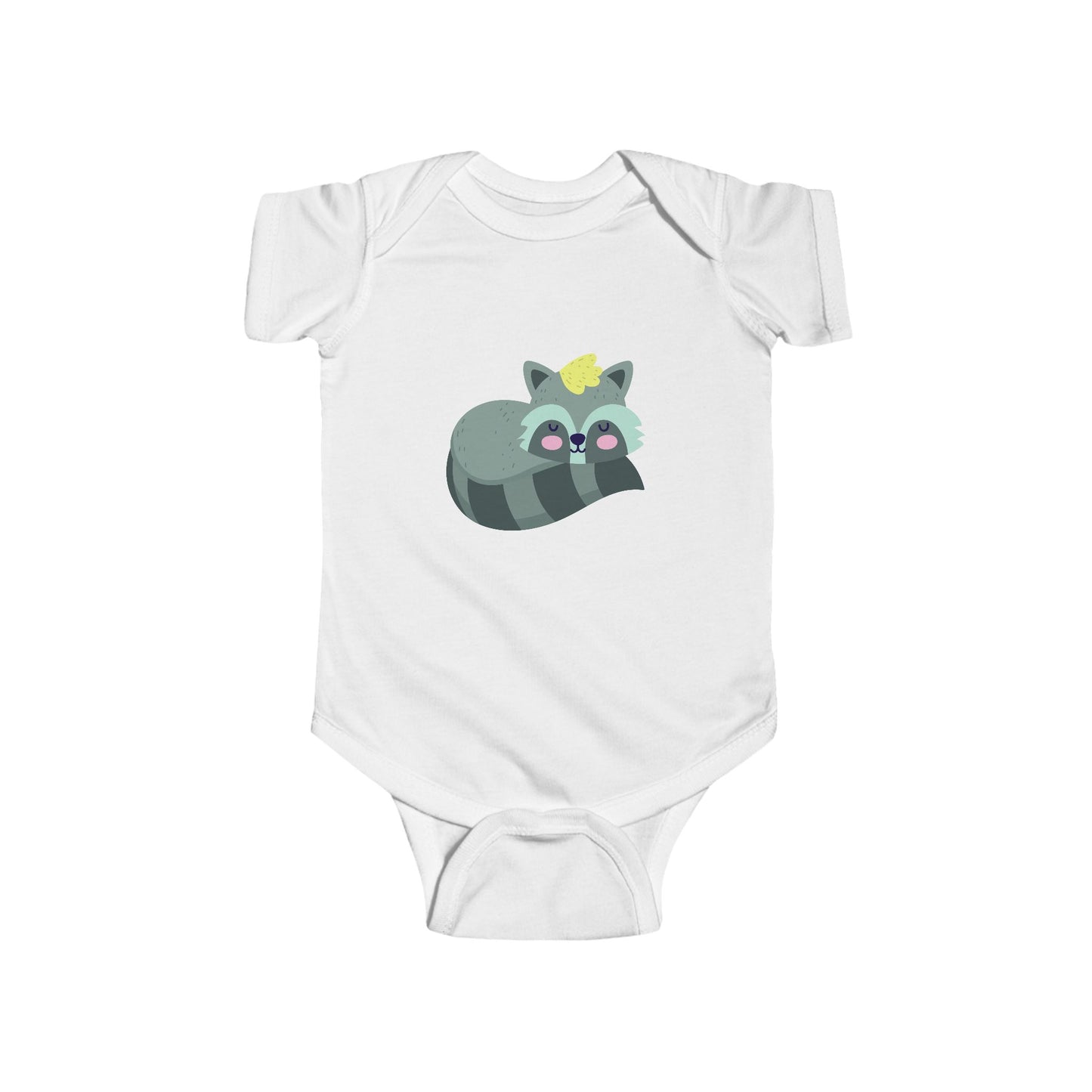 Infant Fine Jersey Bodysuit - Sleeping racoon