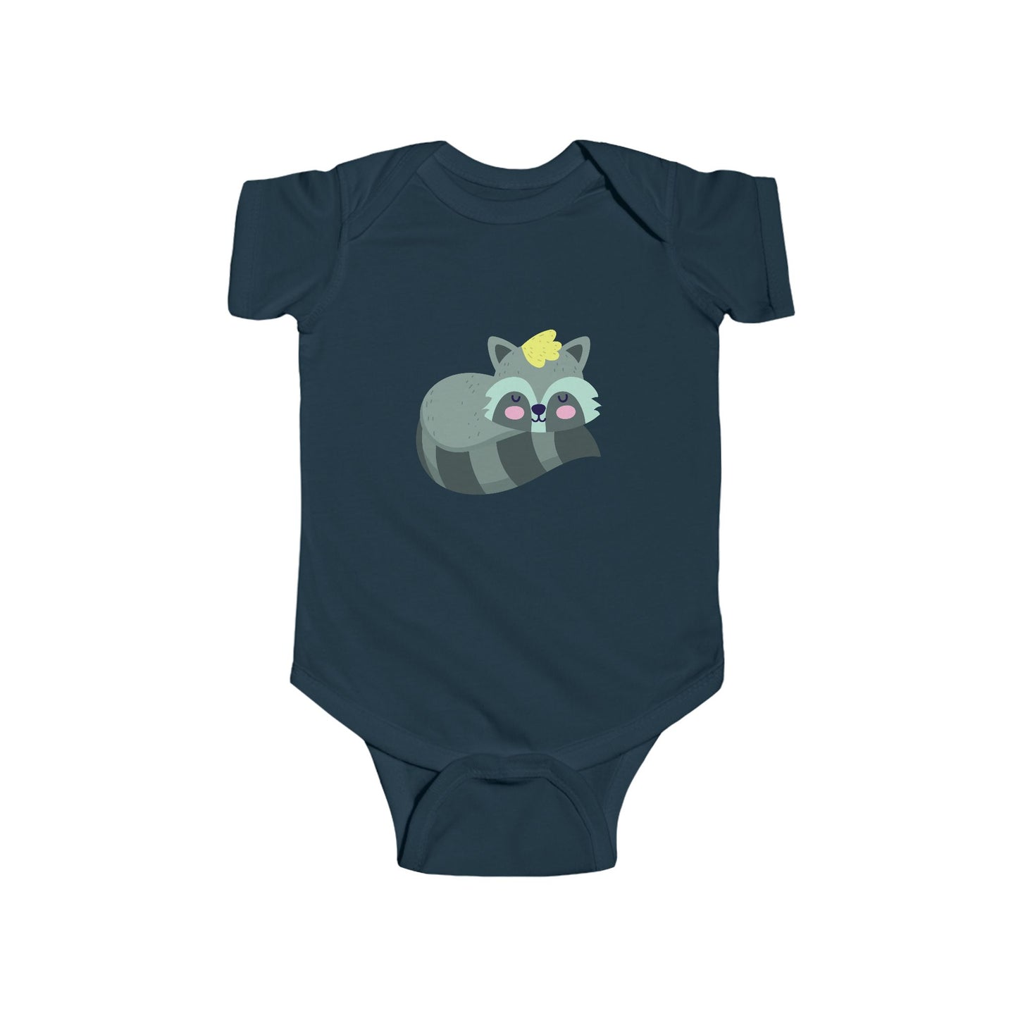 Infant Fine Jersey Bodysuit - Sleeping racoon