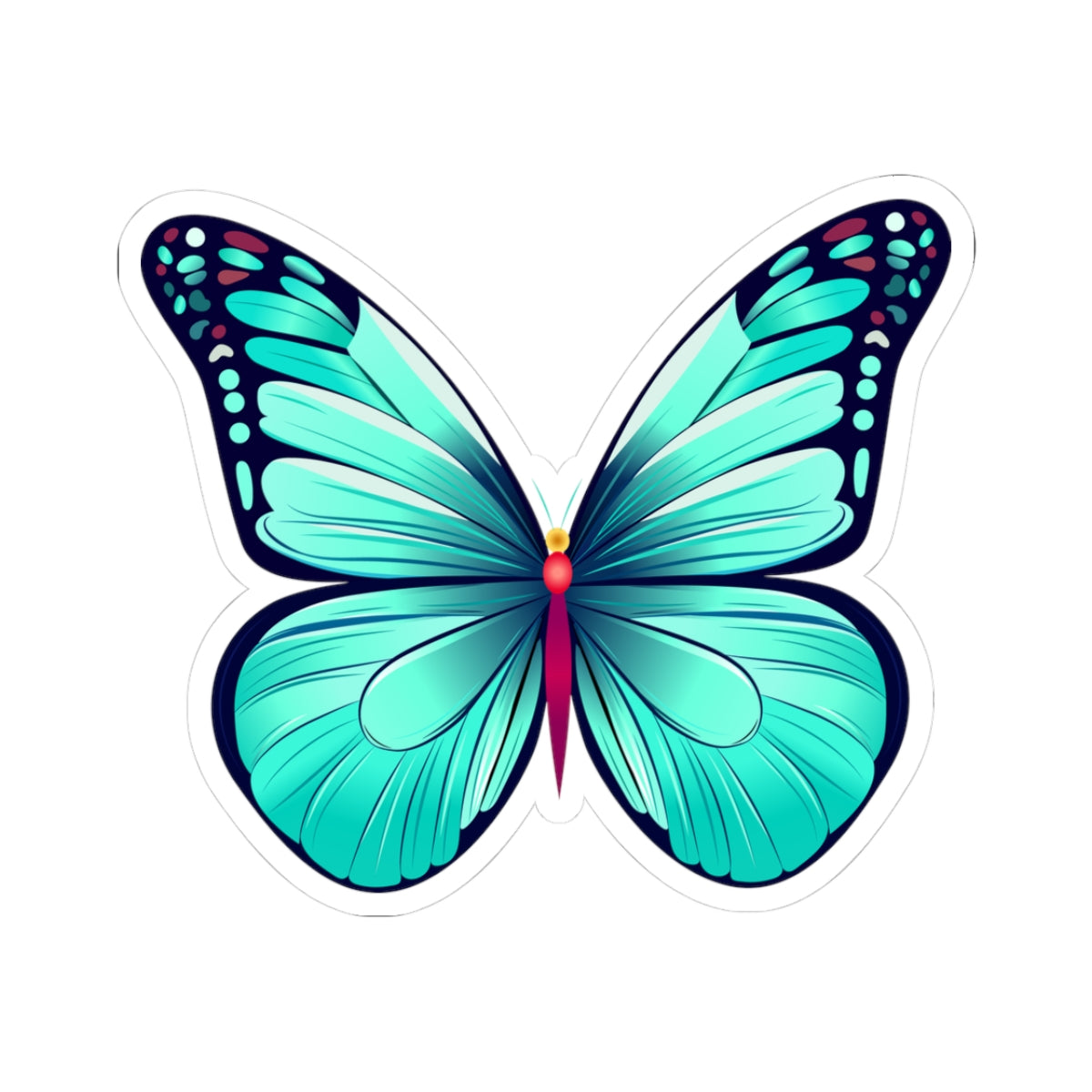 Kiss-Cut Vinyl Decals - Butterfly - blue