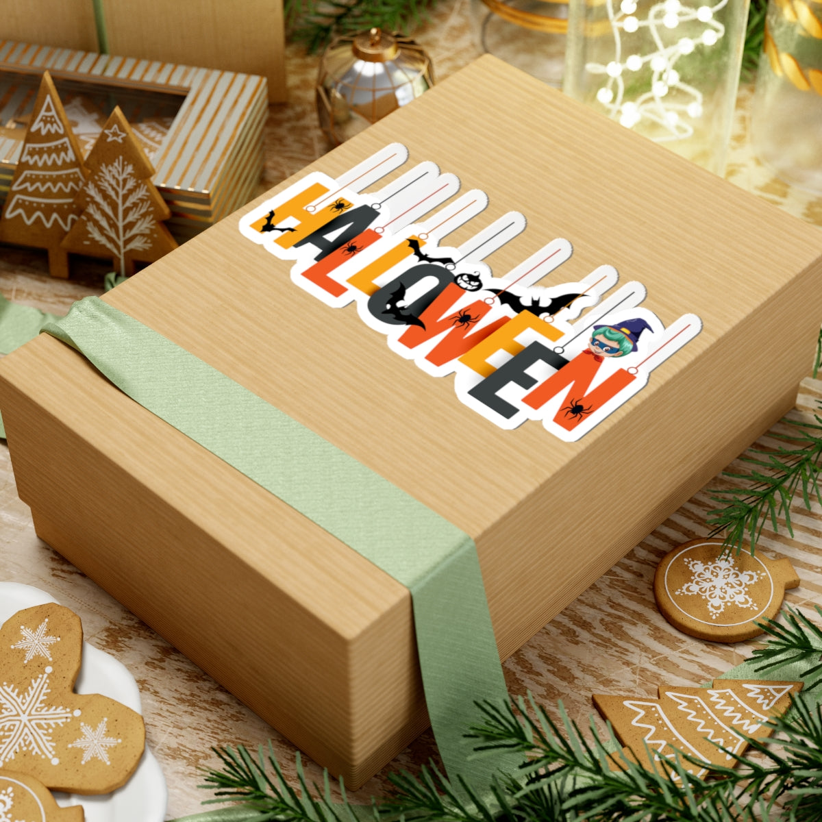 Kiss-Cut Stickers - Holloween hanging letters