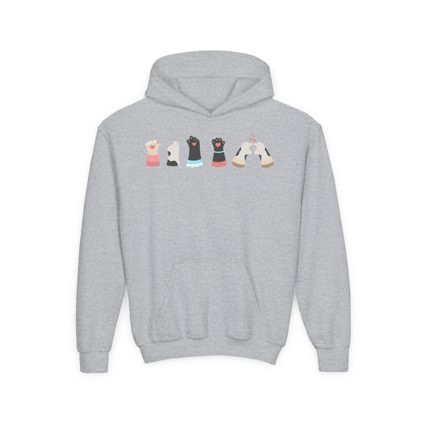 Youth Heavy Blend Hooded Sweatshirt - Paw