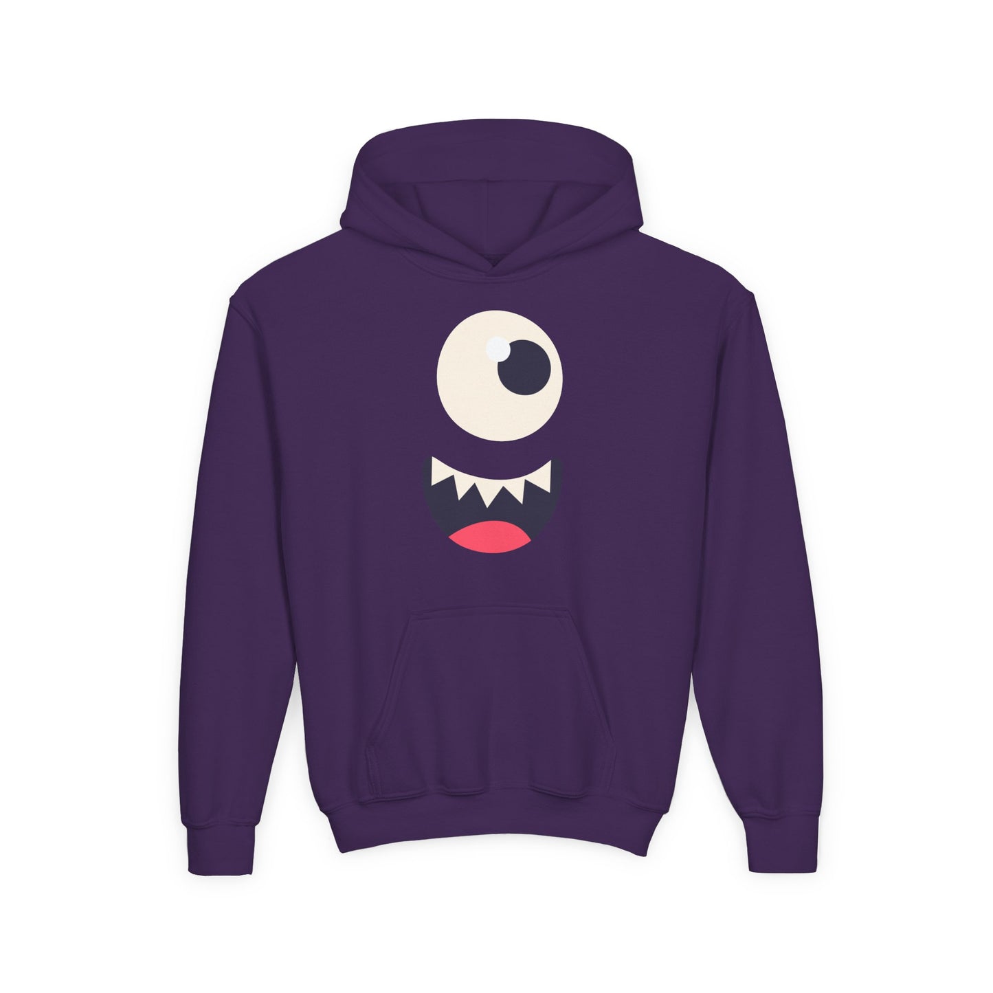 Youth Heavy Blend Hooded Sweatshirt - Monsters face