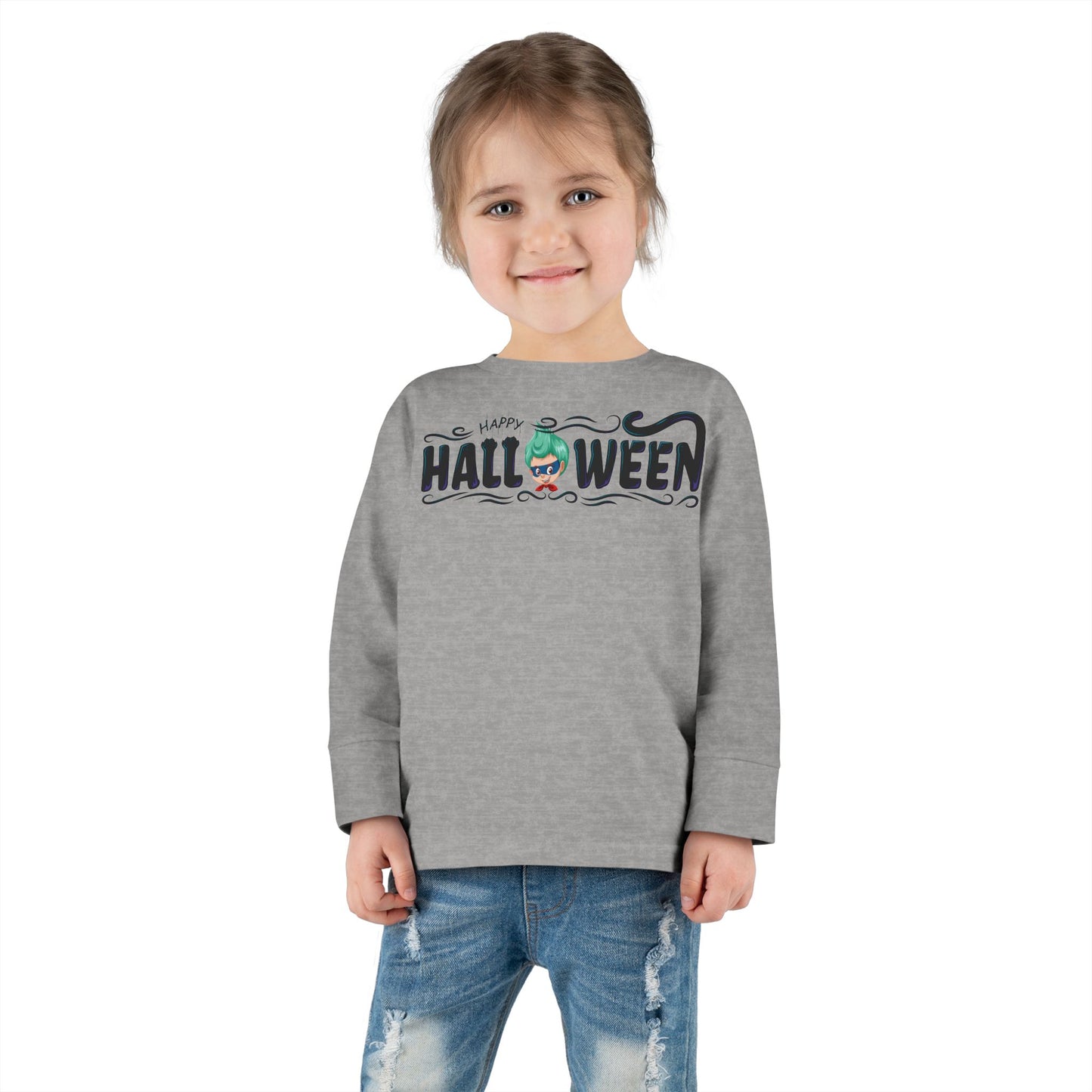 Toddler Long Sleeve Tee - Happy halloween by super kiddo