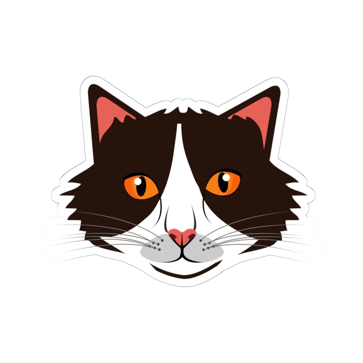 Kiss-Cut Stickers - Cute cow cat