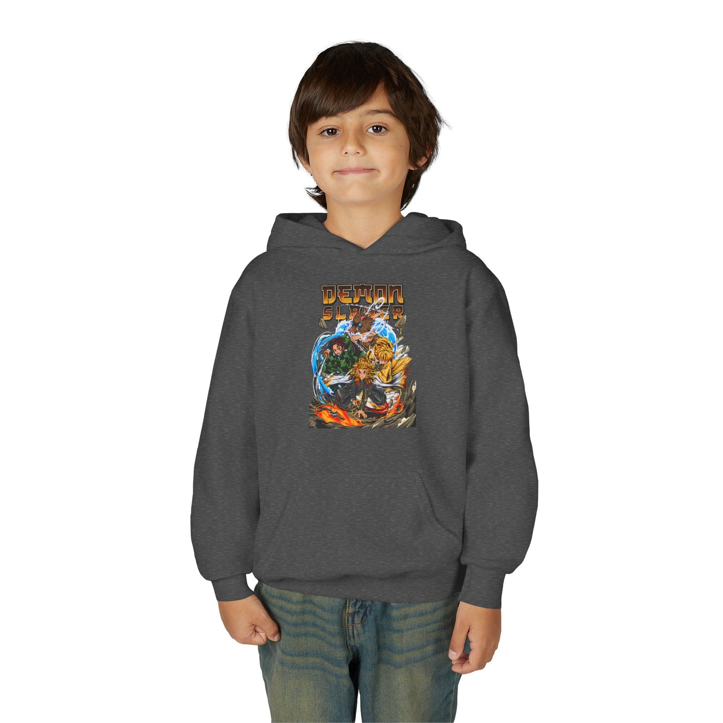 Youth Heavy Blend Hooded Sweatshirt - Demon slayer