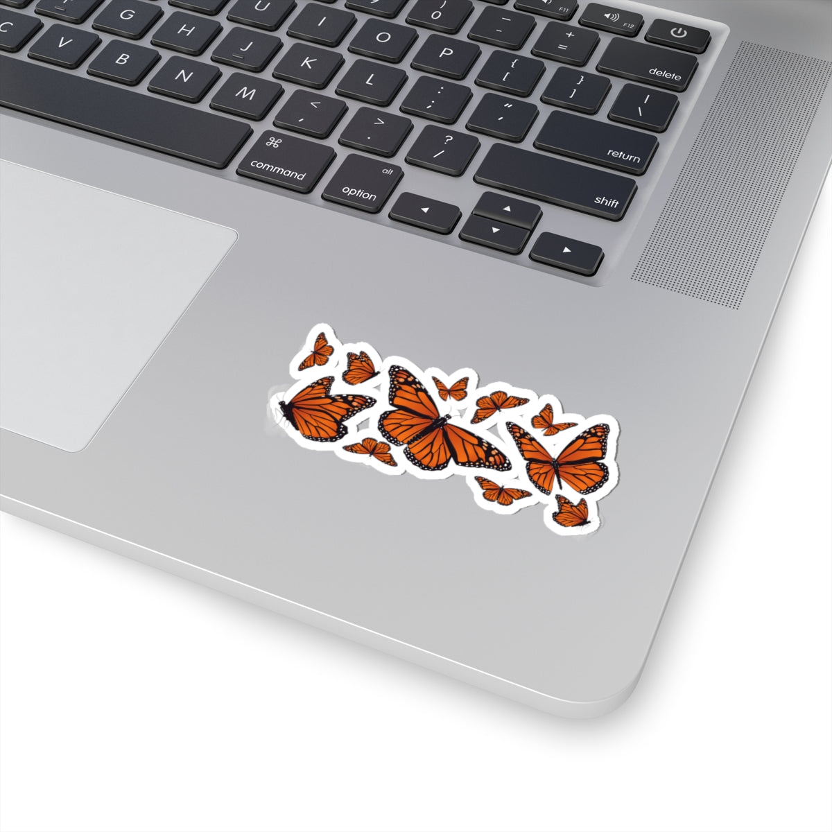 Kiss-Cut Vinyl Decals - Set of orange monarch butterfly