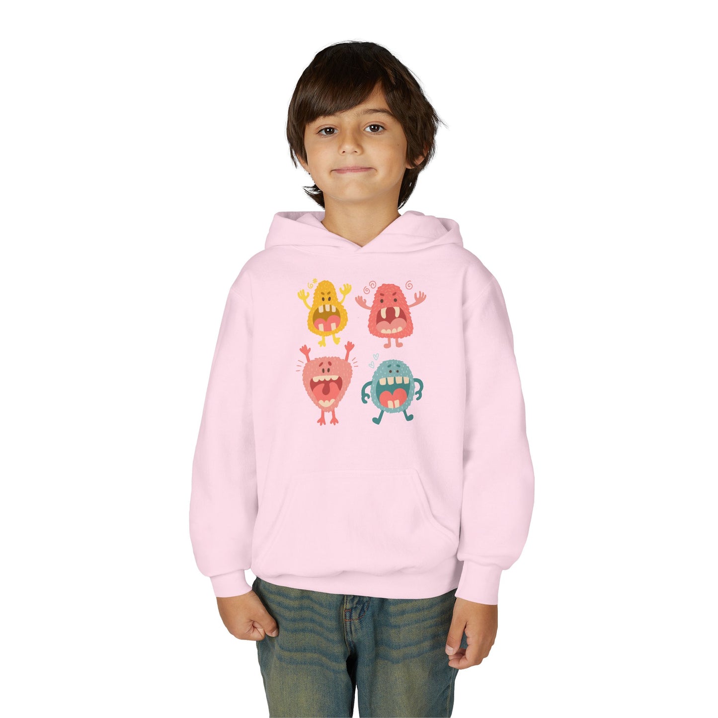 Youth Heavy Blend Hooded Sweatshirt -  Screaming monsters