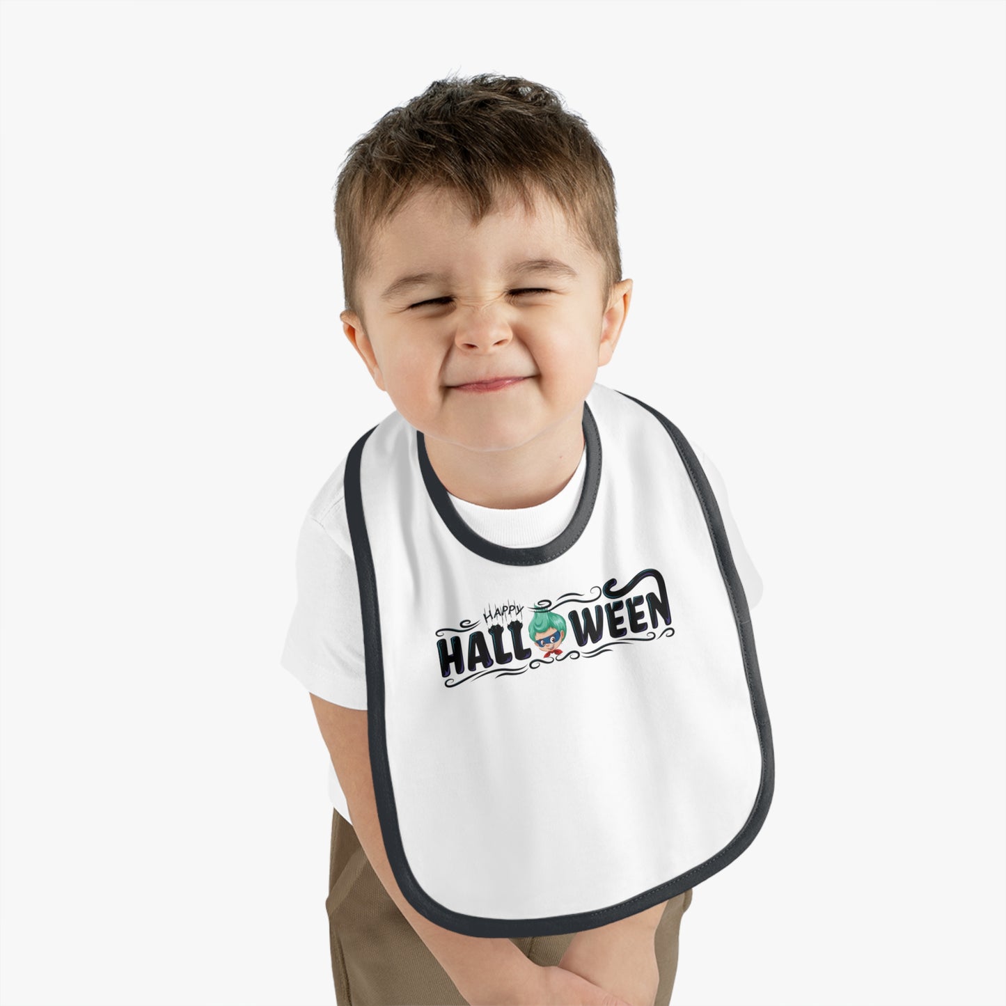 Baby Bib - Happy halloween by super kiddo
