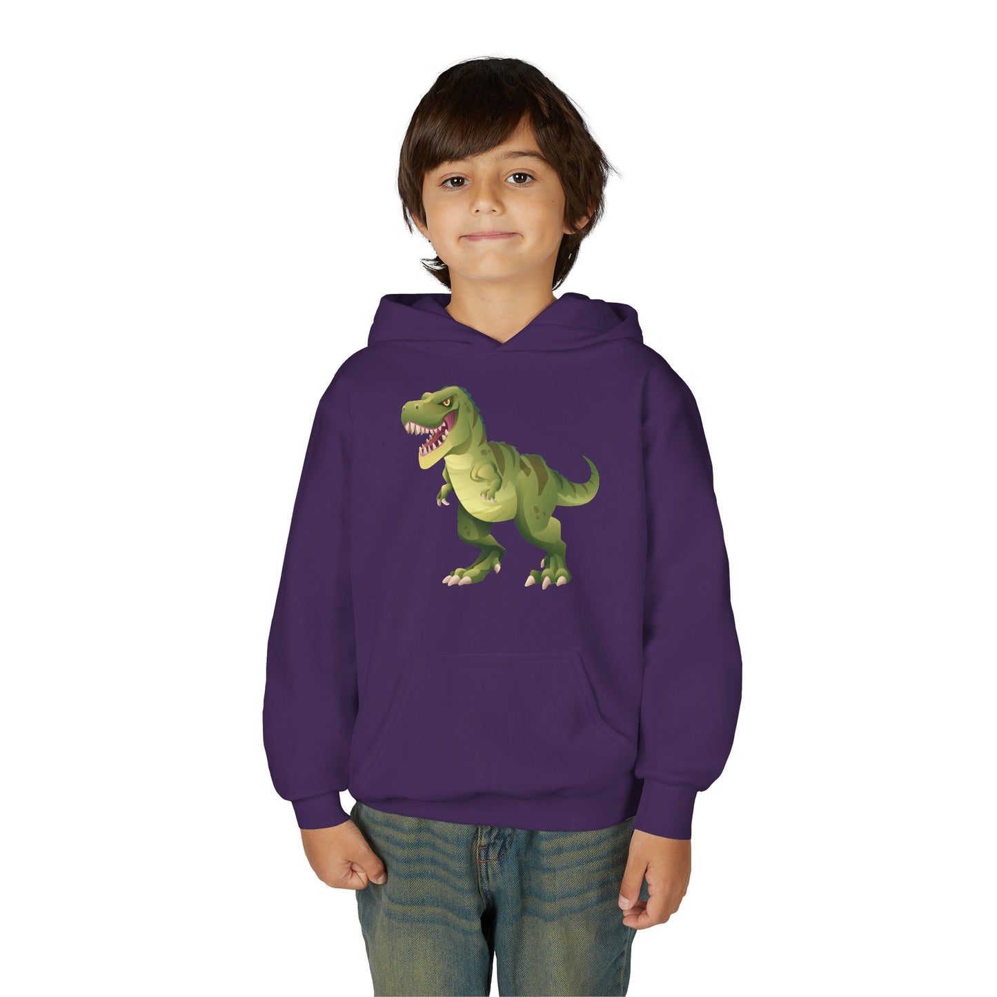 Youth Heavy Blend Hooded Sweatshirt - Tyrannosaurus