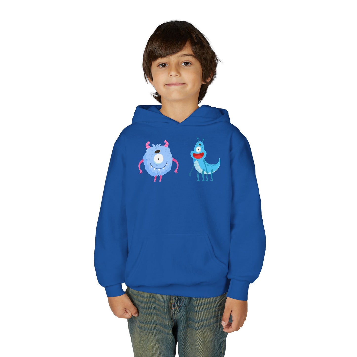 Youth Heavy Blend Hooded Sweatshirt -  One eyed monster