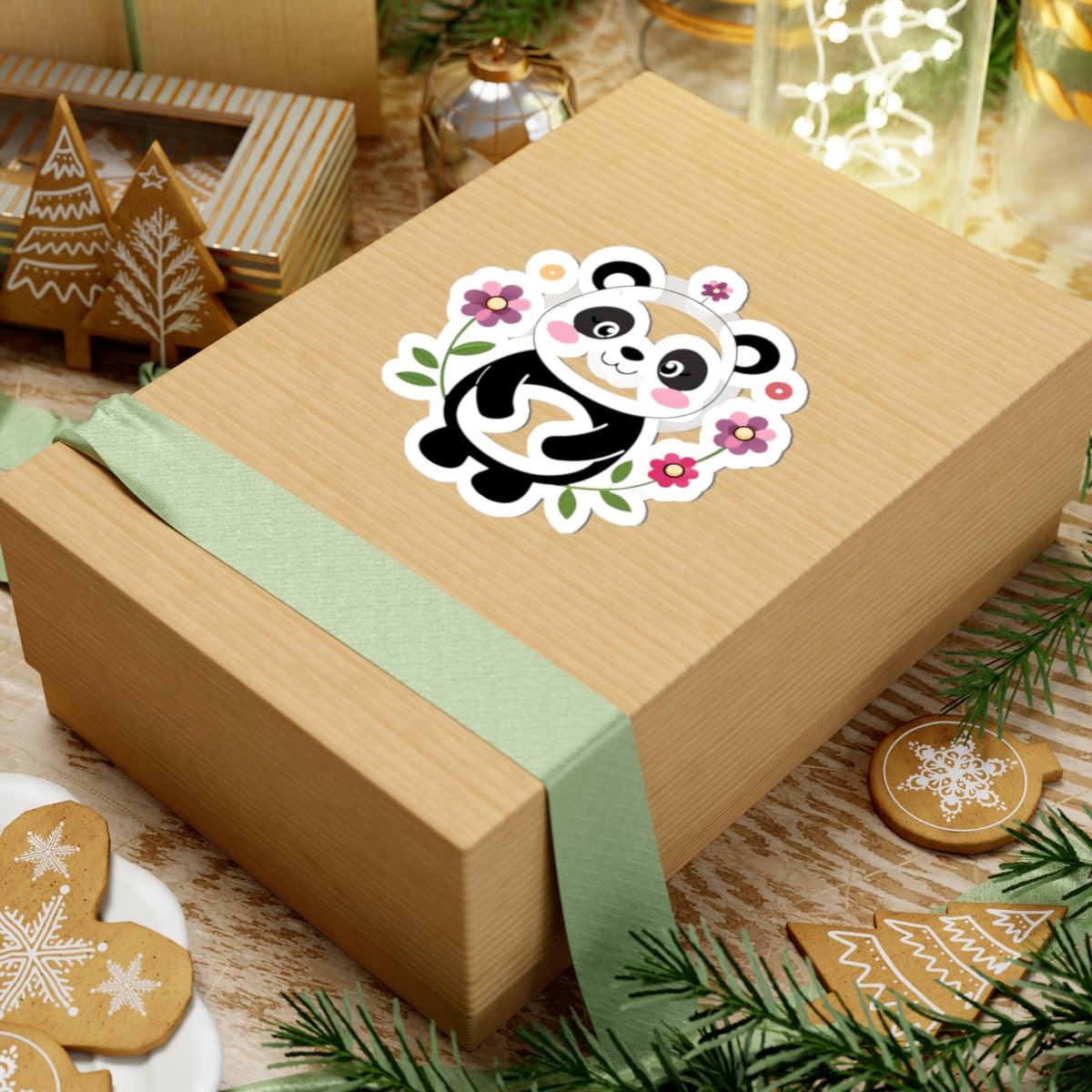 Kiss cut stickers - Charming panda