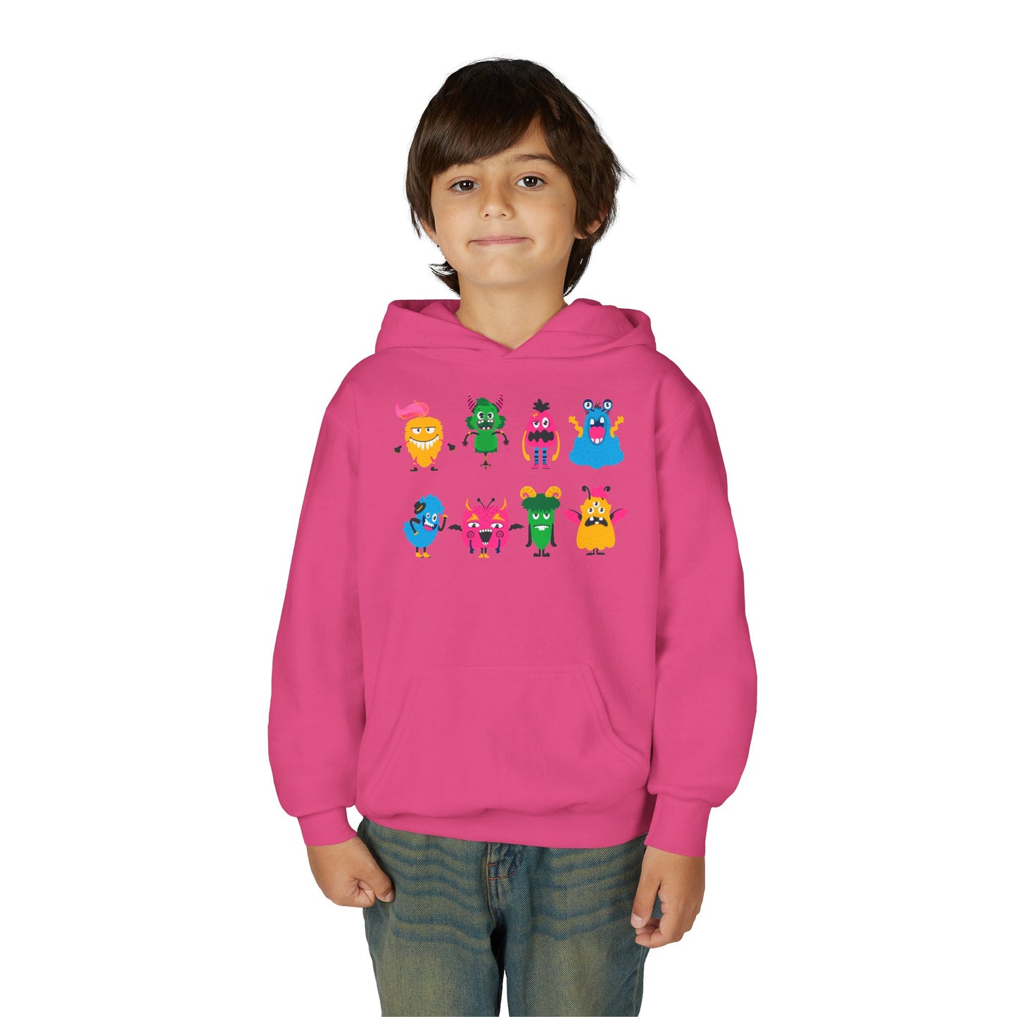 Youth Heavy Blend Hooded Sweatshirt - Set of monsters
