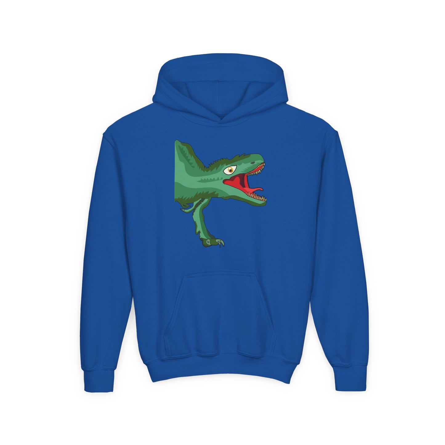 Youth Heavy Blend Hooded Sweatshirt -  Tyrannosaurus hunting