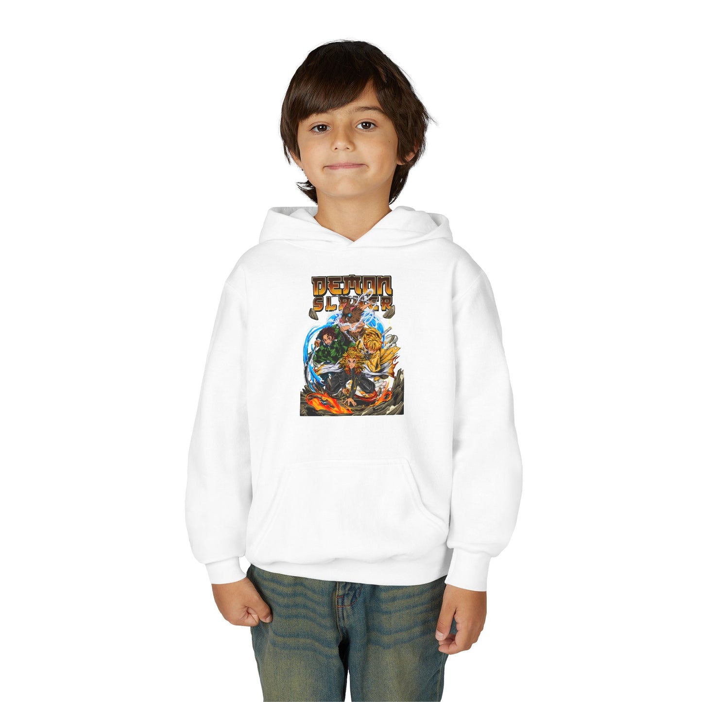 Youth Heavy Blend Hooded Sweatshirt - Demon slayer