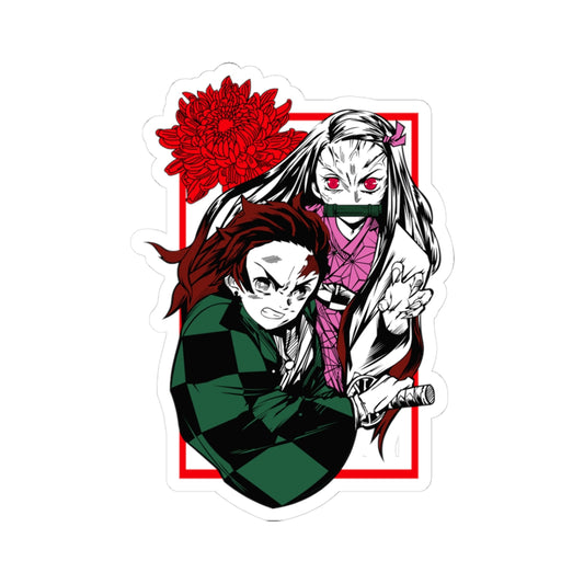 Kiss-Cut Stickers - Demon slayer tanjiro and nezuko