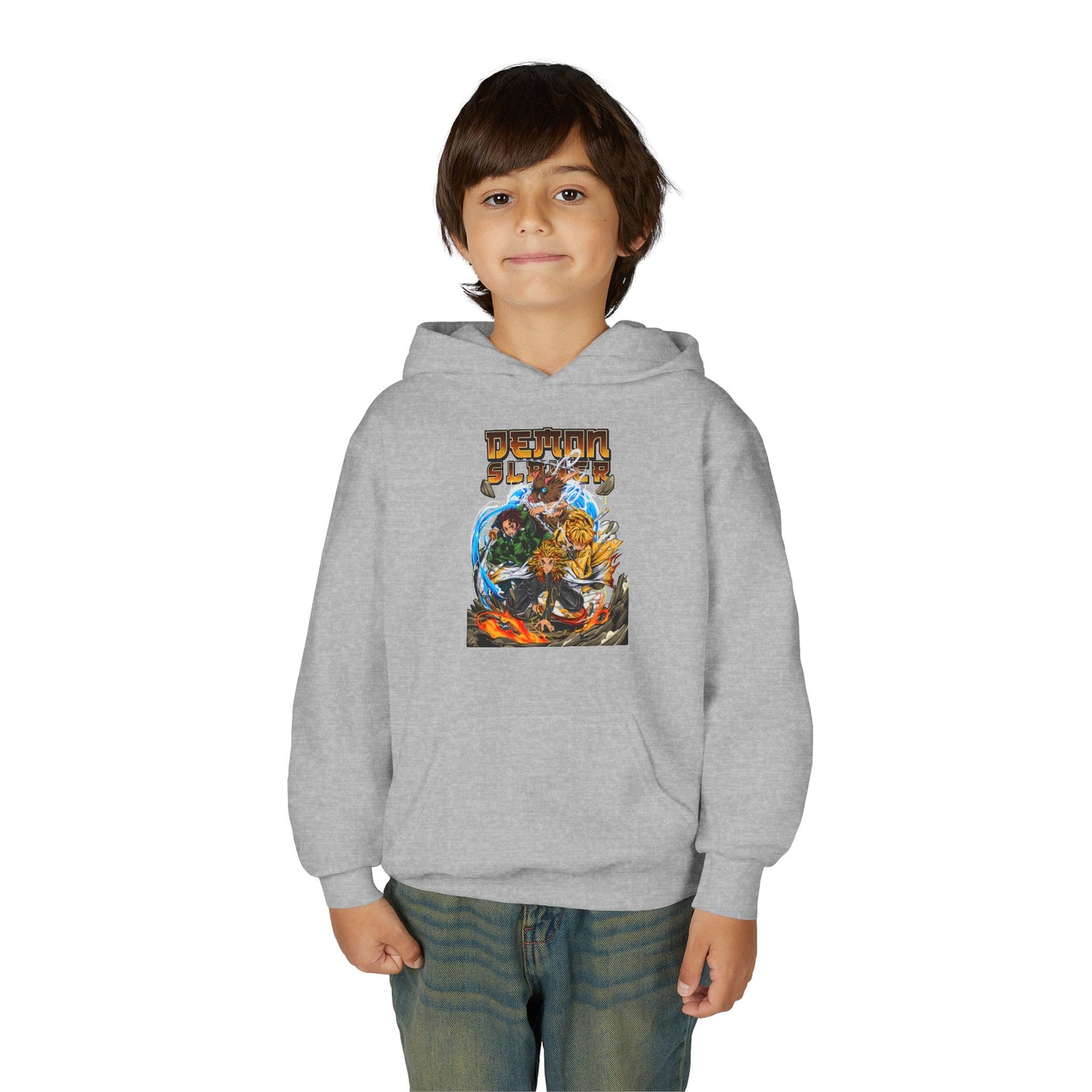 Youth Heavy Blend Hooded Sweatshirt - Demon slayer