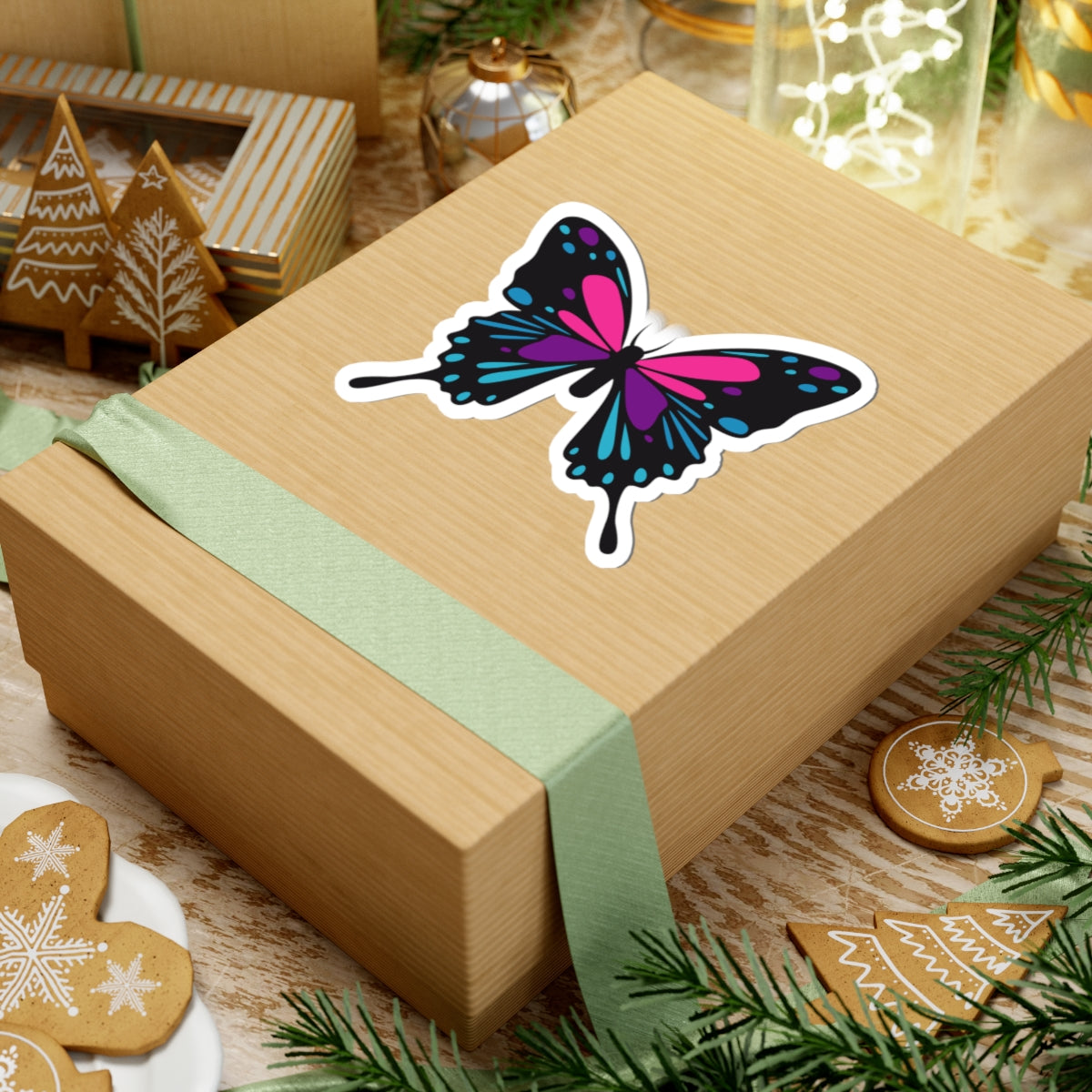 Kiss-Cut Stickers - Purple butterfly