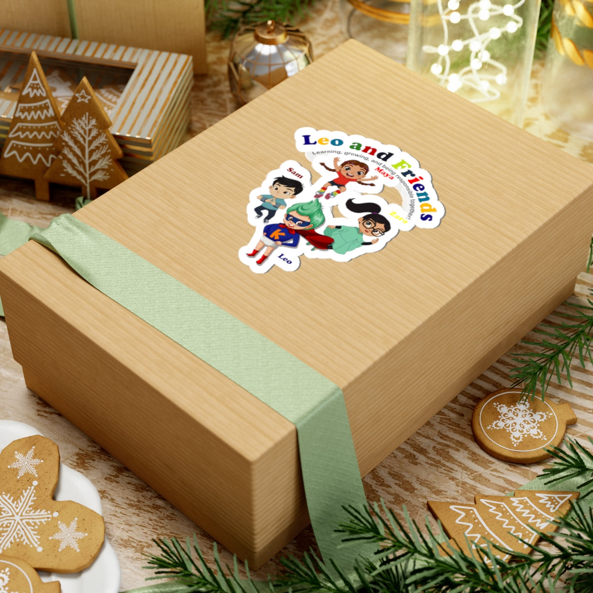 Kiss-Cut Stickers - Leo & Friends - Learning and growing