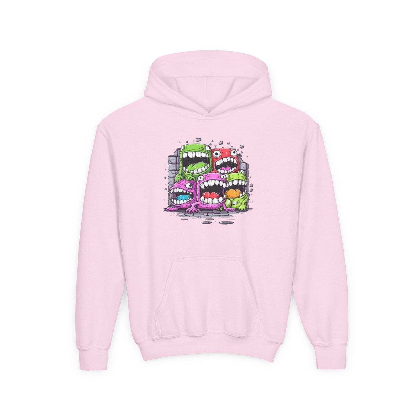 Youth Heavy Blend Hooded Sweatshirt - Cool monster character