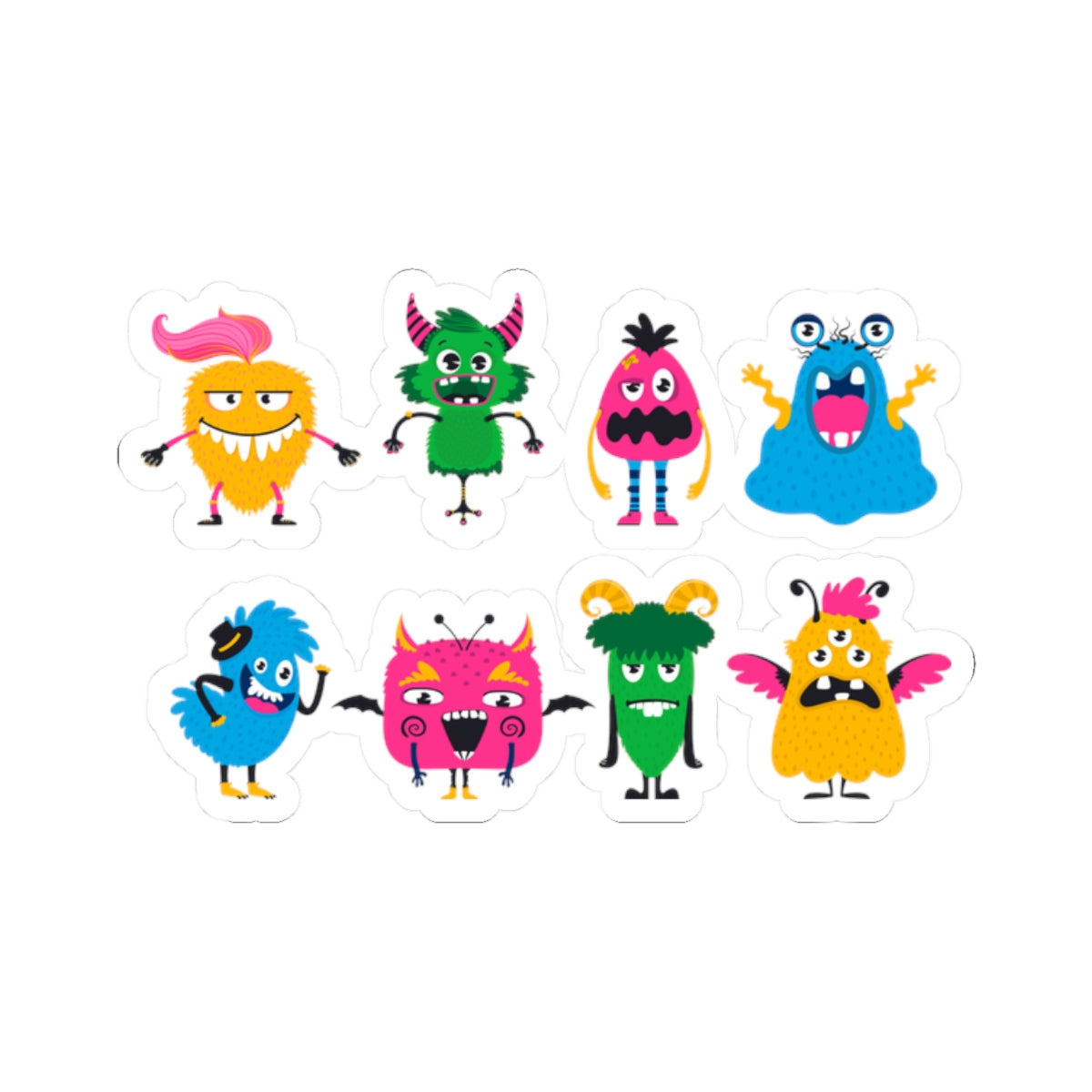 Kiss-Cut Vinyl Decals - Set of monsters