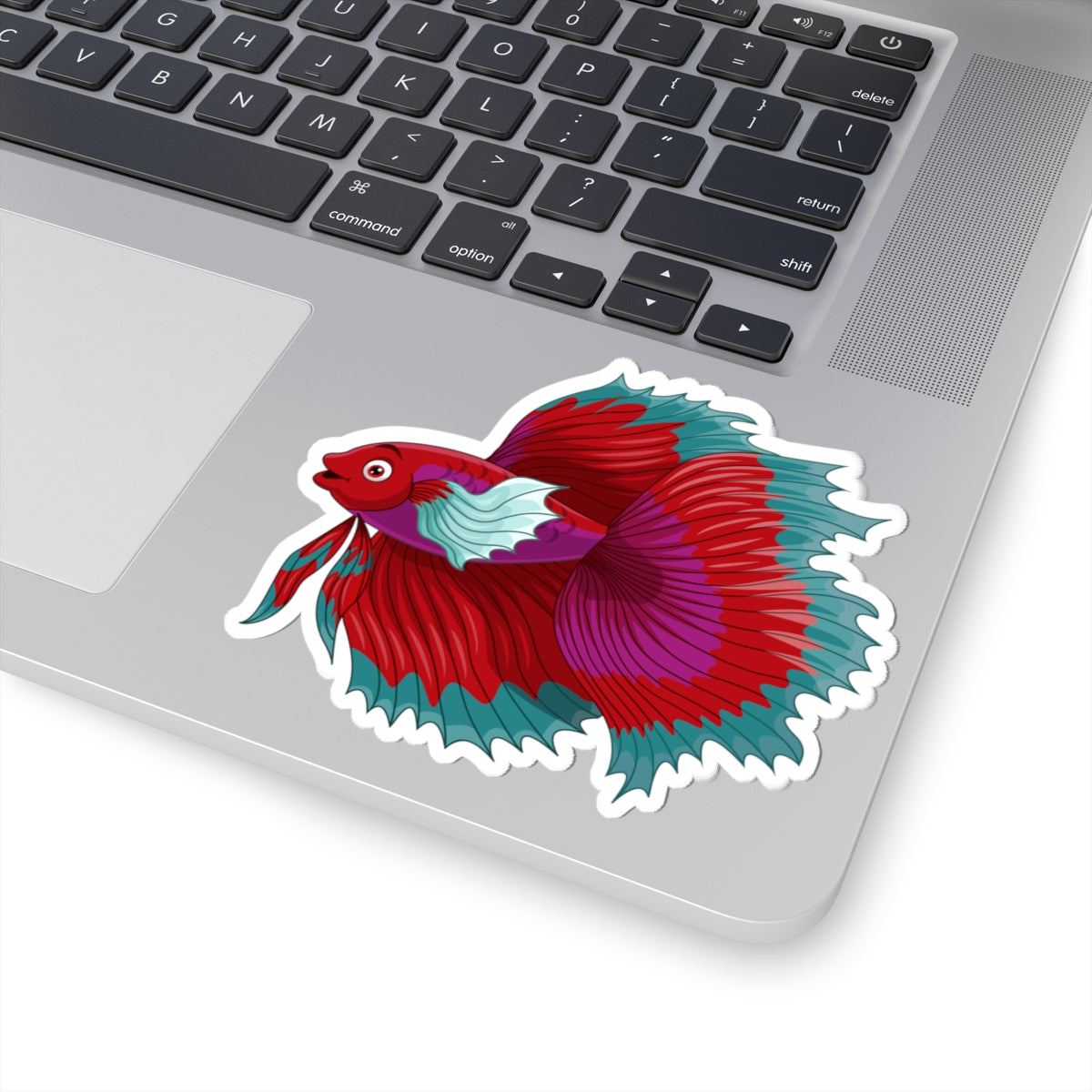 Kiss-Cut Vinyl Decals - Red siamese fighting fish