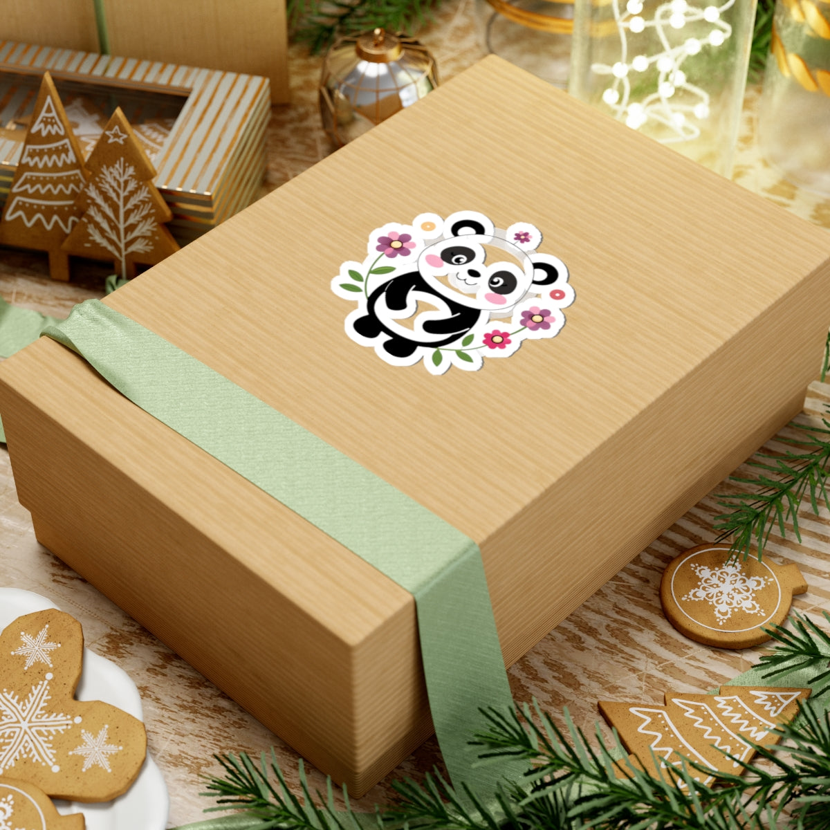 Kiss cut stickers - Charming panda