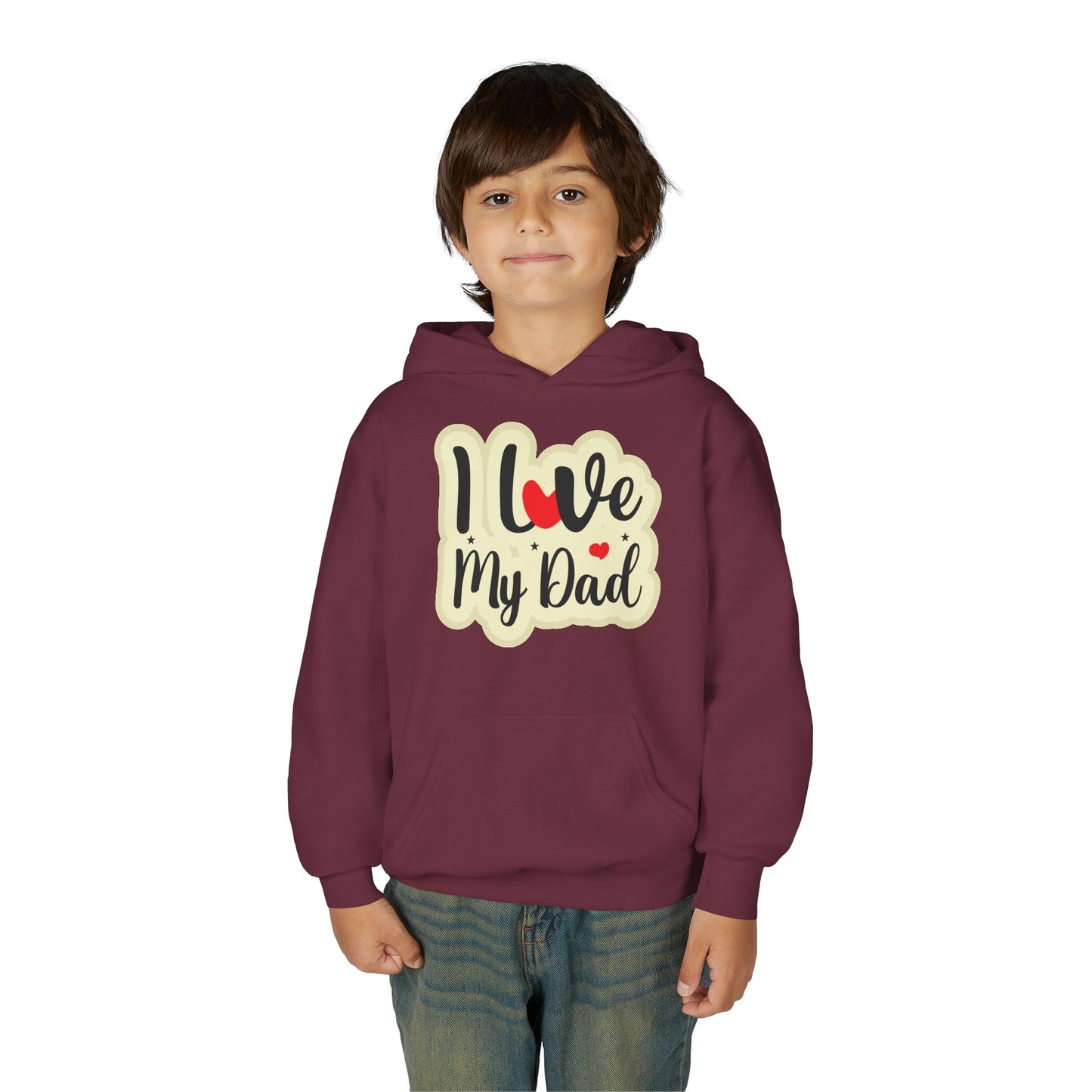 Youth Heavy Blend Hooded Sweatshirt - i love my dad