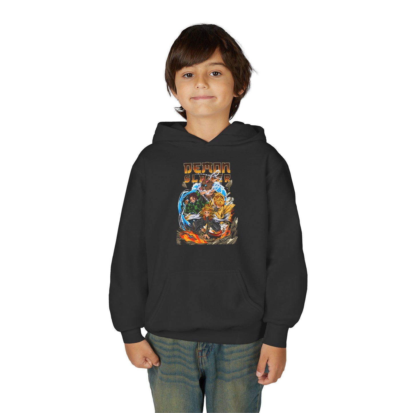 Youth Heavy Blend Hooded Sweatshirt - Demon slayer
