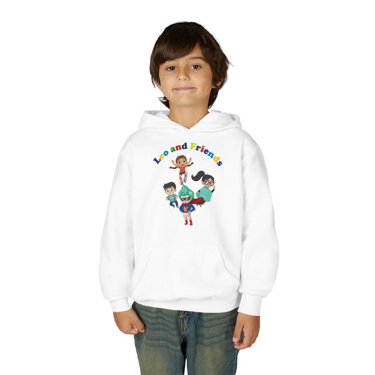 Youth Heavy Blend Hooded Sweatshirt - Leo & Friends