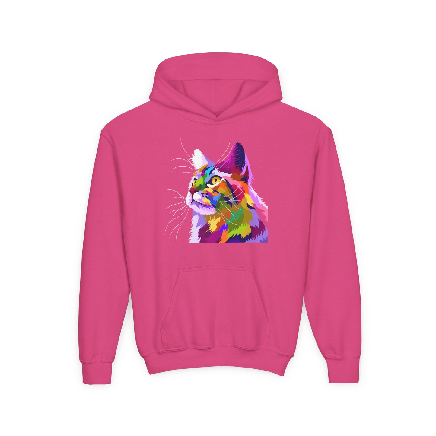 Youth Heavy Blend Hooded Sweatshirt - The cat