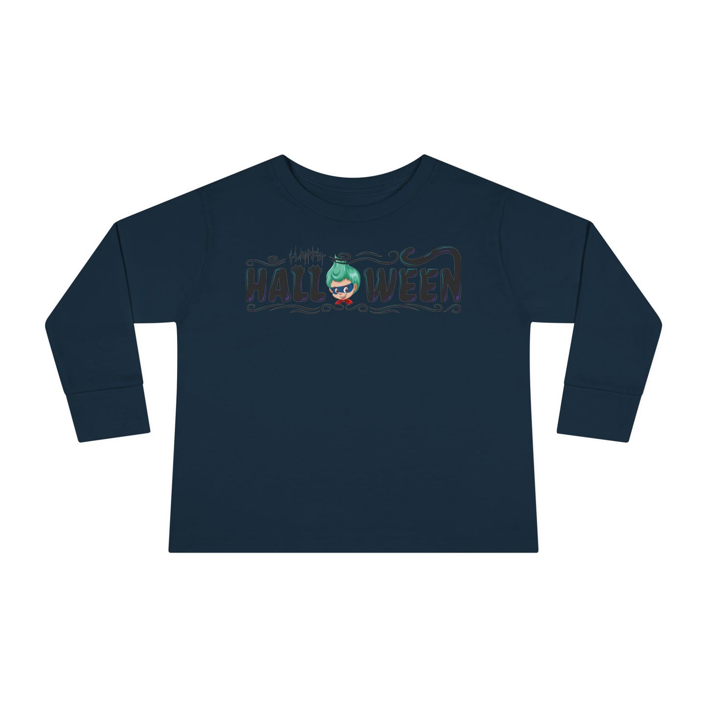 Toddler Long Sleeve Tee - Happy halloween by super kiddo