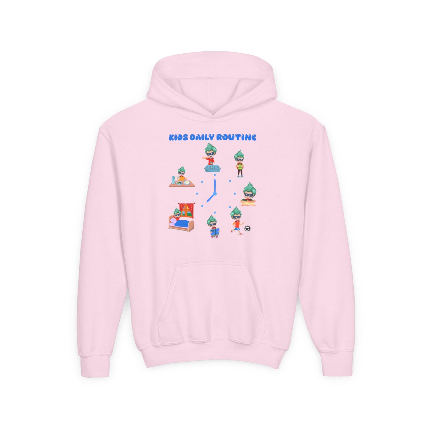 Youth Heavy Blend Hooded Sweatshirt - Super kiddo daily routine