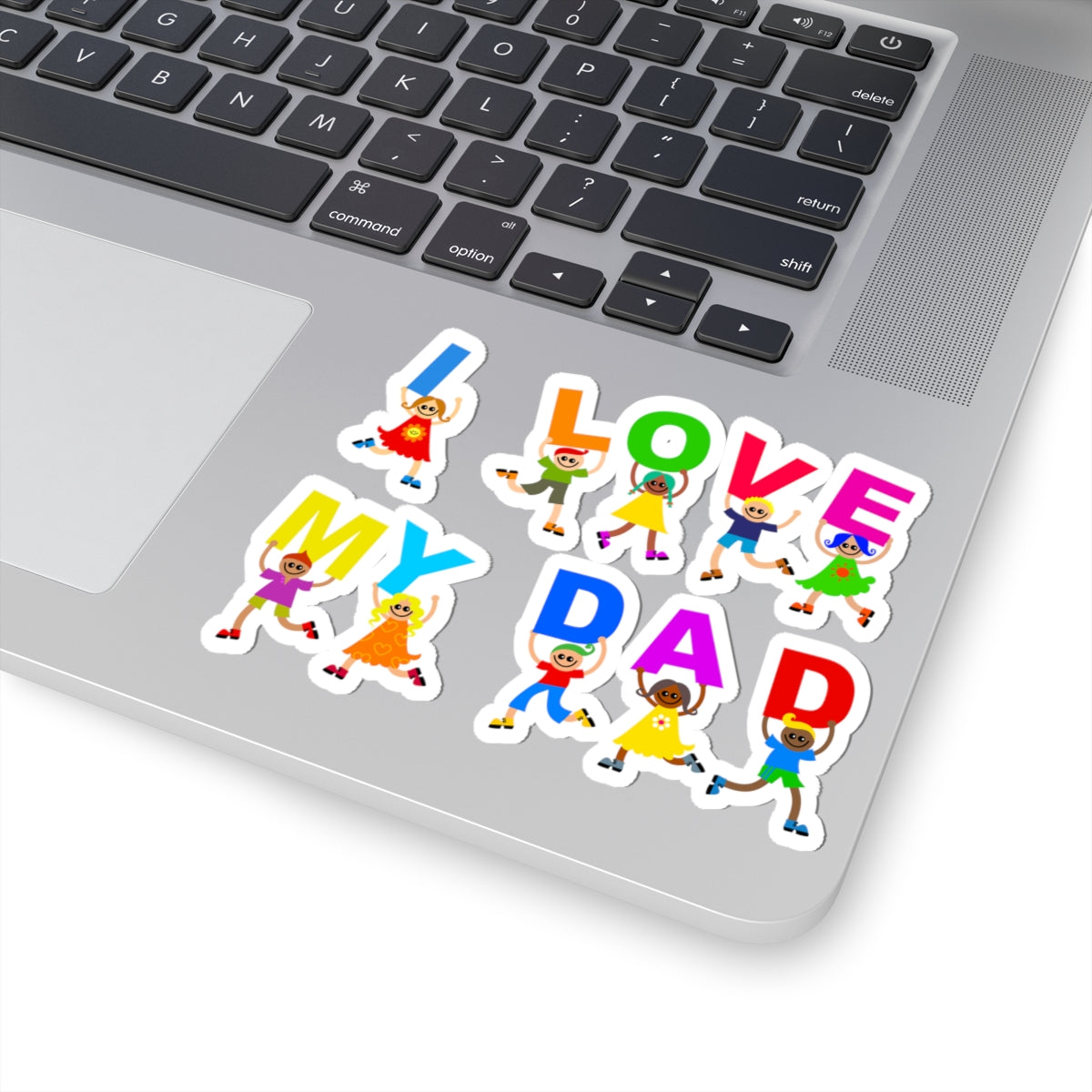 Kiss-Cut Vinyl Decals - Kids showing i love my dad