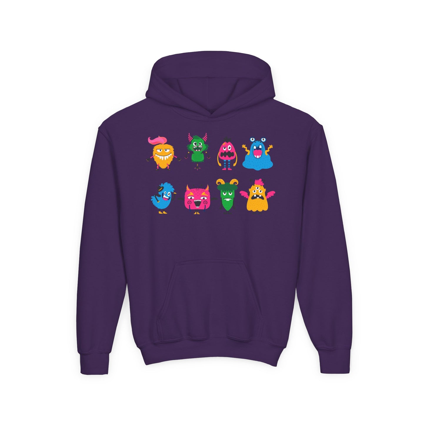 Youth Heavy Blend Hooded Sweatshirt - Set of monsters