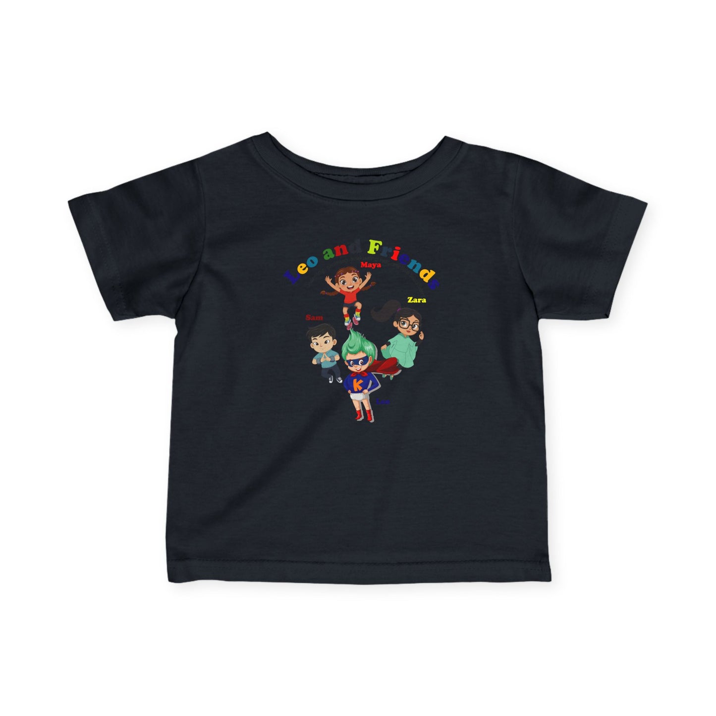 Infant Fine Jersey Tee - Leo & Friends - Learning and growing