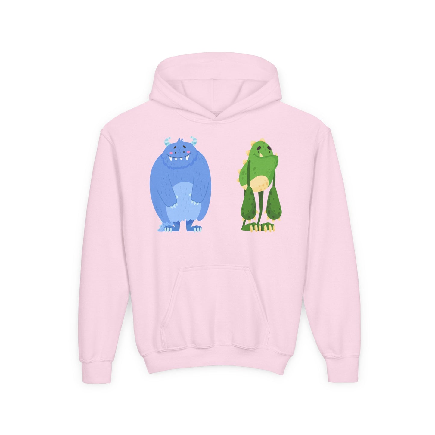 Youth Heavy Blend Hooded Sweatshirt - Cute monster