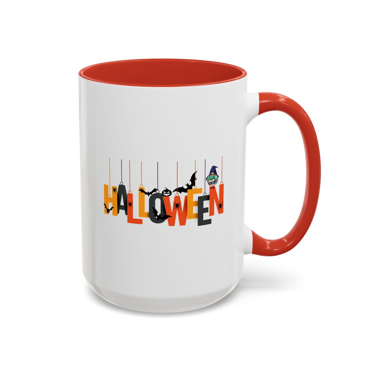 Accent Coffee Mug - Holloween hanging letters