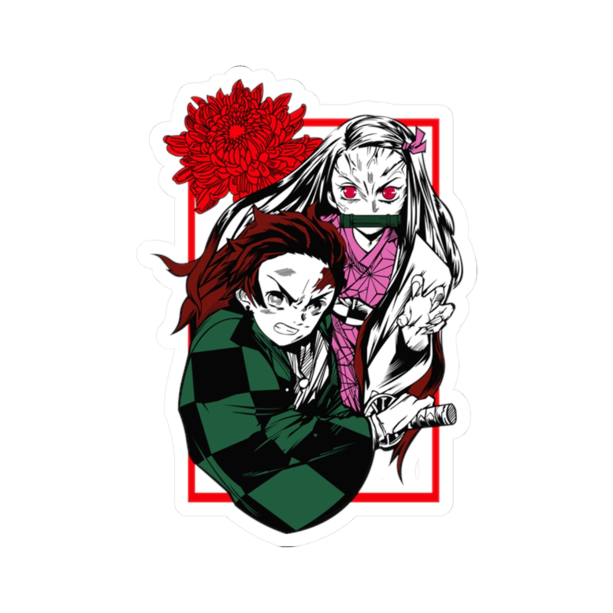 Kiss-Cut Stickers - Demon slayer tanjiro and nezuko