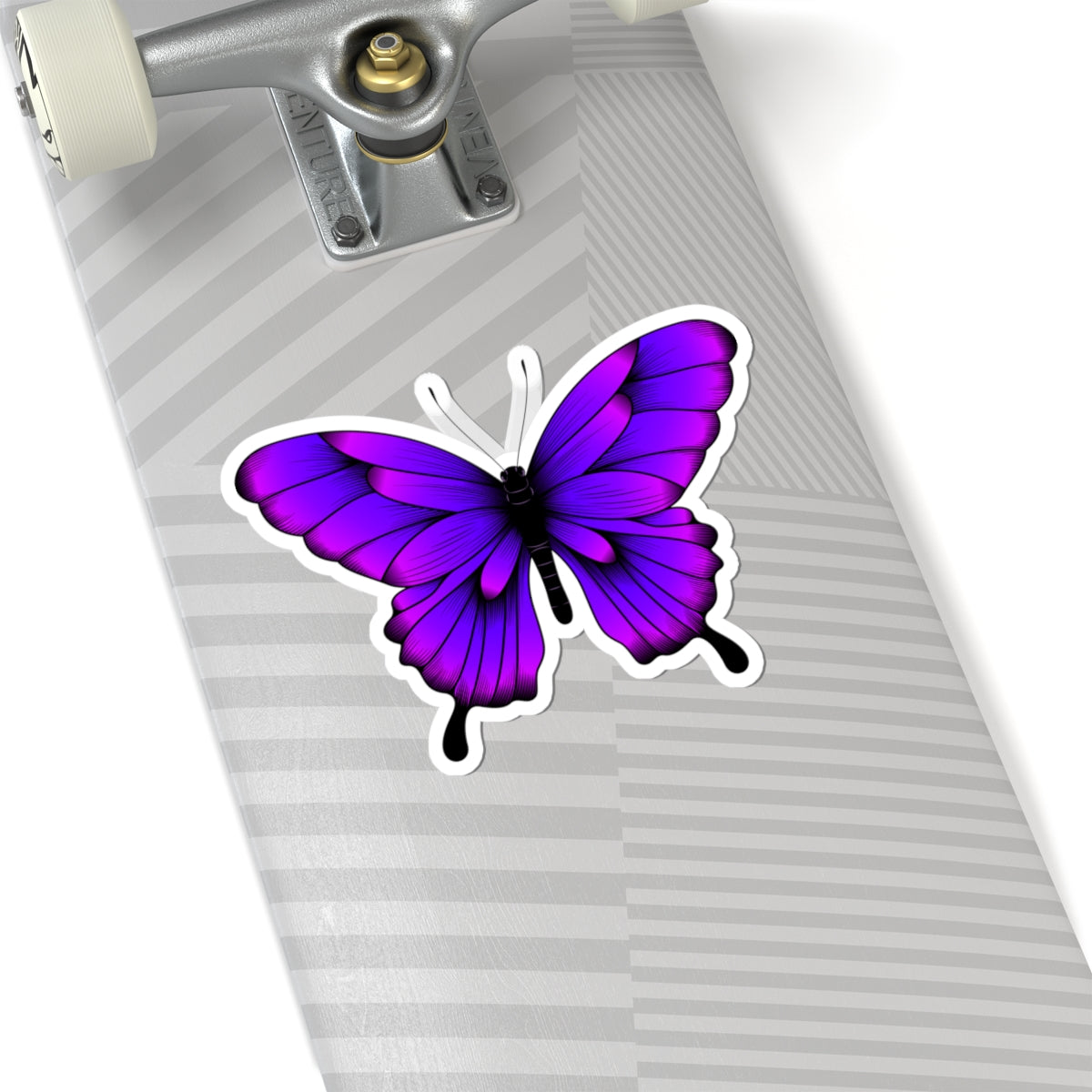 Kiss-Cut Vinyl Decals - Tropical purple butterfly