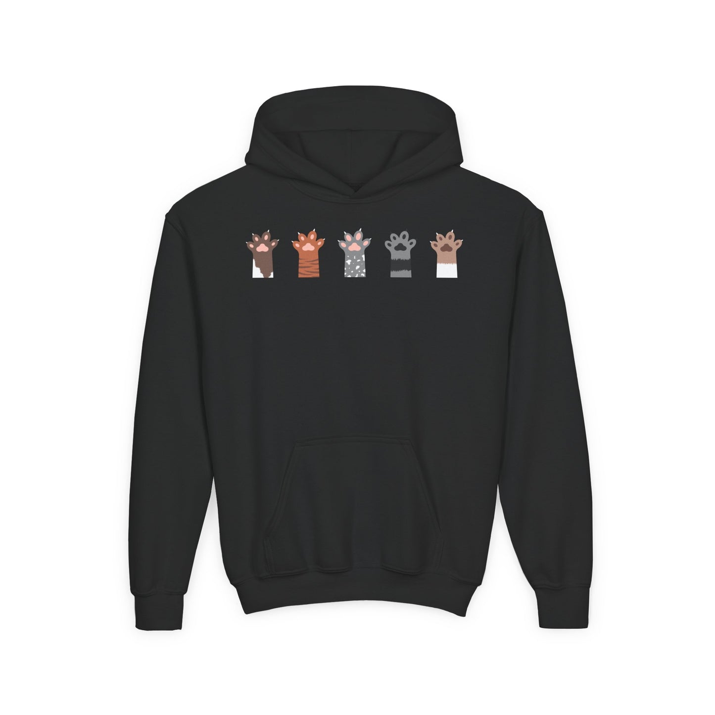 Youth Heavy Blend Hooded Sweatshirt - Group of paw