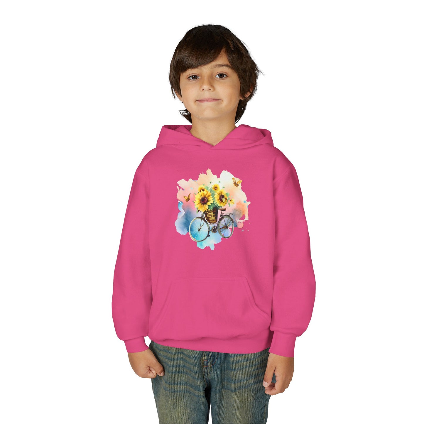 Youth Heavy Blend Hooded Sweatshirt - Sunflower Bicycle