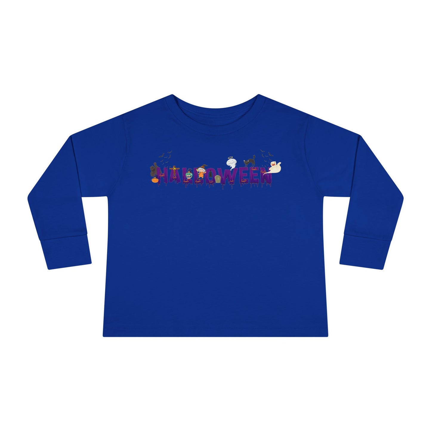Toddler Long Sleeve Tee - Holloween word
