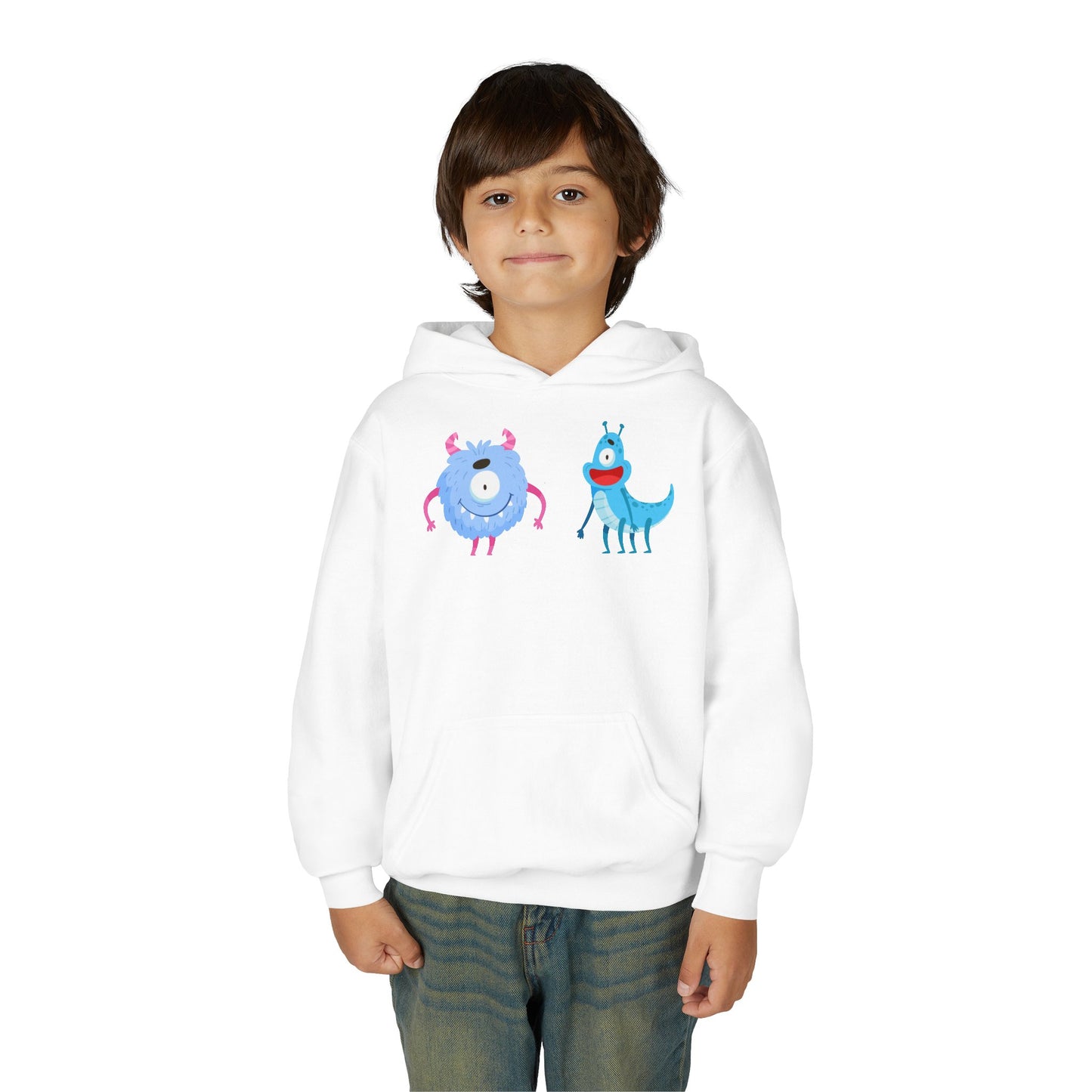 Youth Heavy Blend Hooded Sweatshirt -  One eyed monster