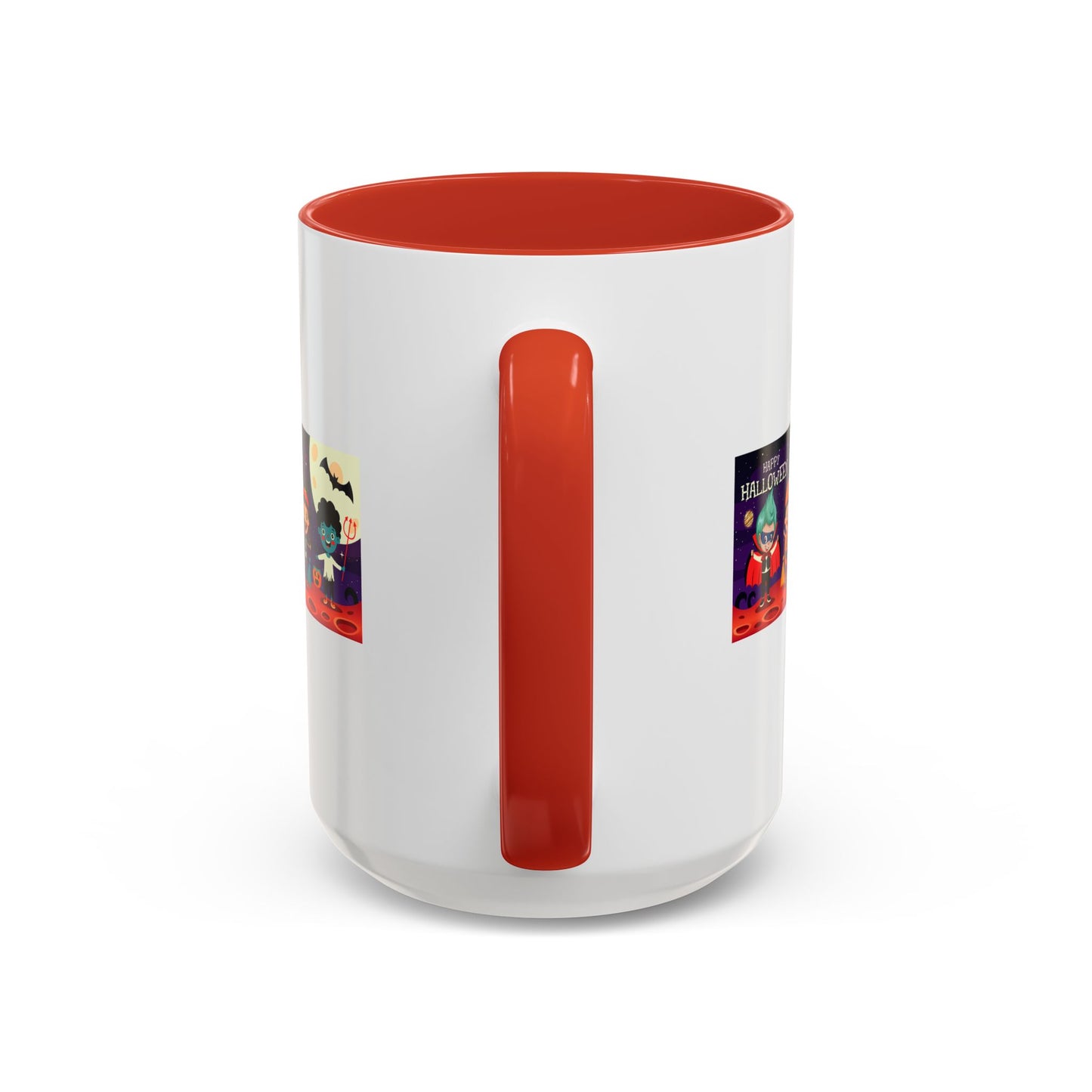 Accent Coffee Mug - Super kiddo with friends on holloween