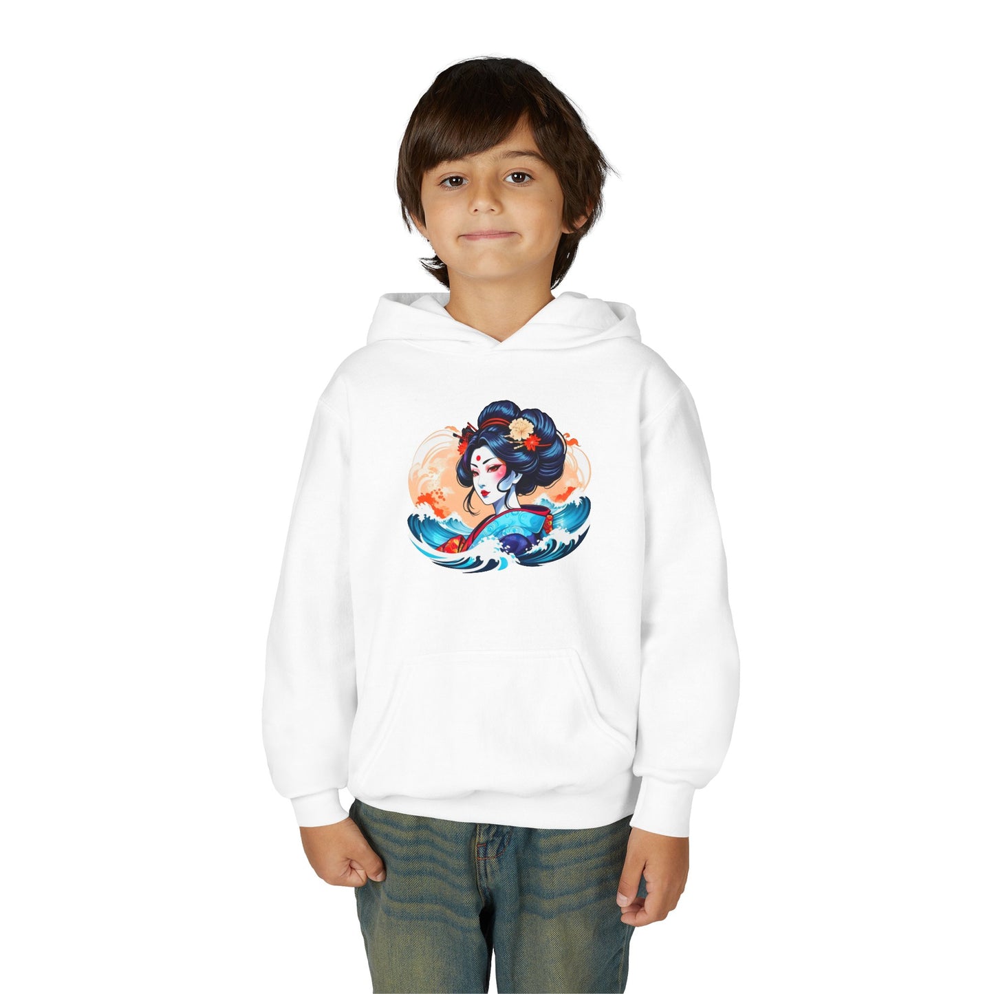 Youth Heavy Blend Hooded Sweatshirt - Japanese Beauty
