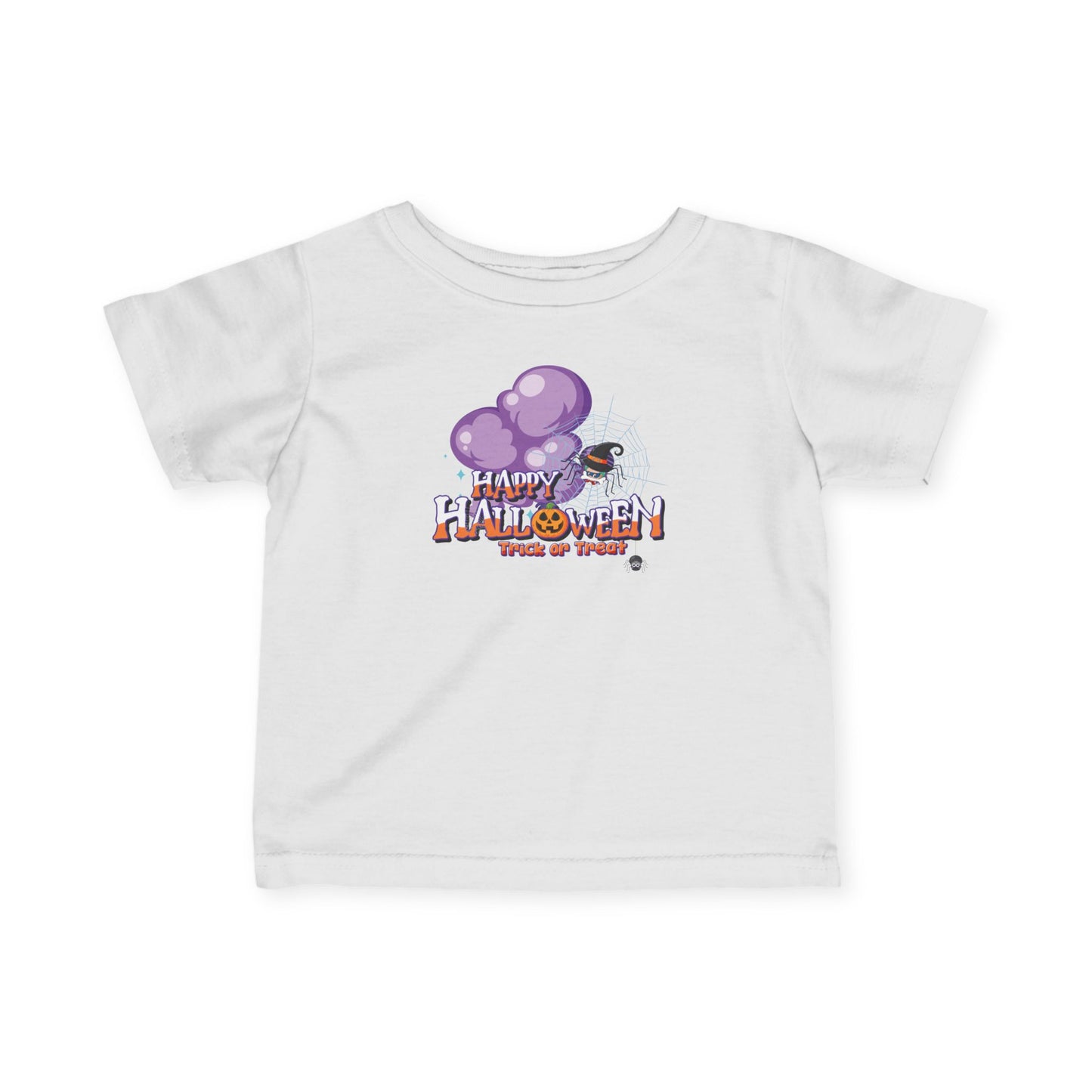 Infant Fine Jersey Tee - Happy holloween - spider kiddo