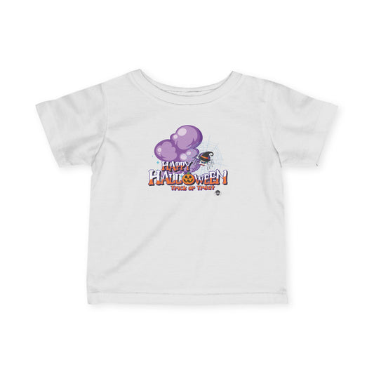 Infant Fine Jersey Tee - Happy holloween - spider kiddo